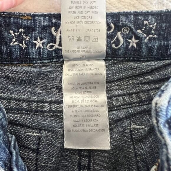 Levis Girls 2T Toddler Embroidered Fare Bell Bottom Embroidered Sequin Jeans - Picture 10 of 13